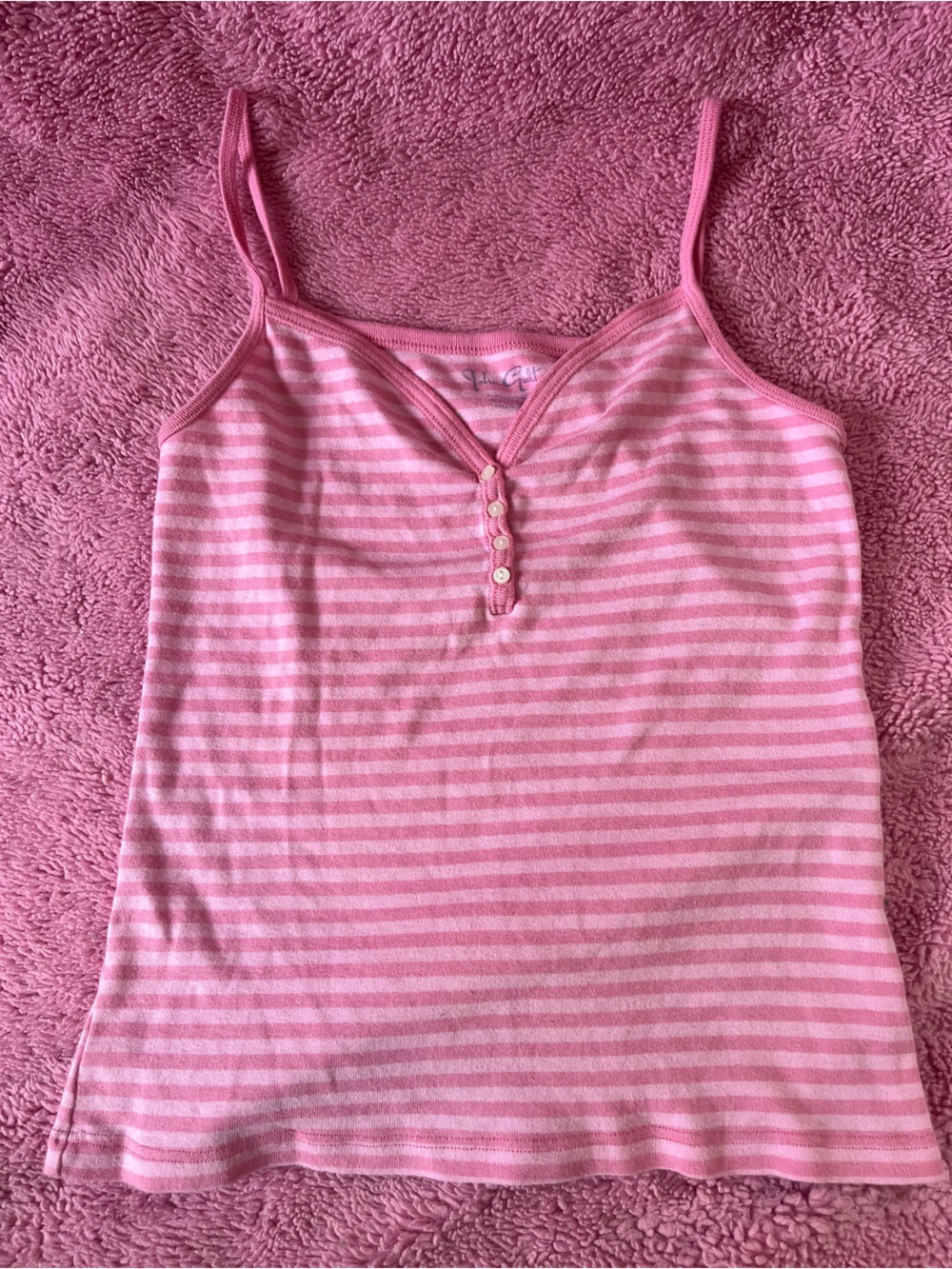 Pink Striped Tank Top